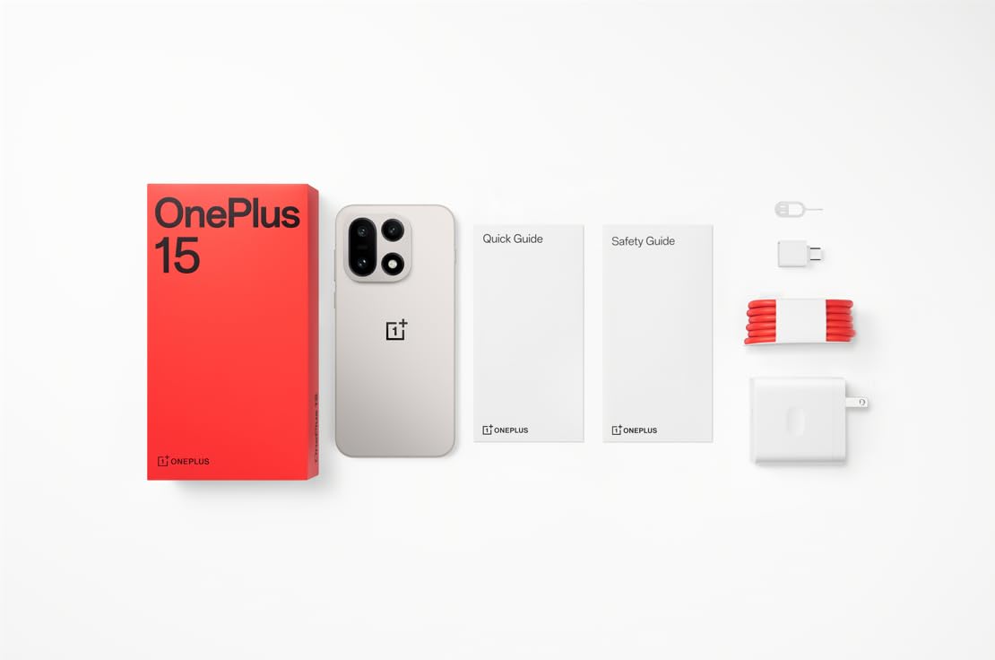 OnePlus 15, 16GB RAM + 512GB Storage, Dual-SIM, Unlocked Android Smartphone, Snapdragon 8 Elite Gen 5, 7300mAh Battery, Ultra Violet