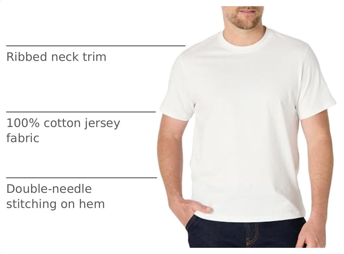 Amazon Essentials Men's Relaxed Fit Cotton Jersey T-Shirt, Soft Fabric