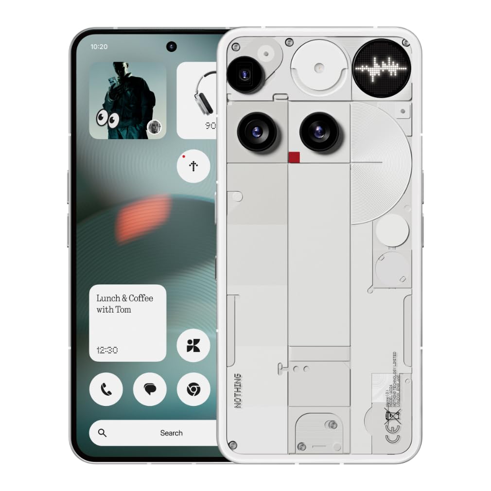 Nothing Phone (3) Cell Phone, 5G Unlocked Phones 512GB, Android 15, Snapdragon 8s Gen4, AI Mobile Phones with Four 50MP Cameras & AMOLED Display, 5150mAh, Glyph Interface, Smartphone Black