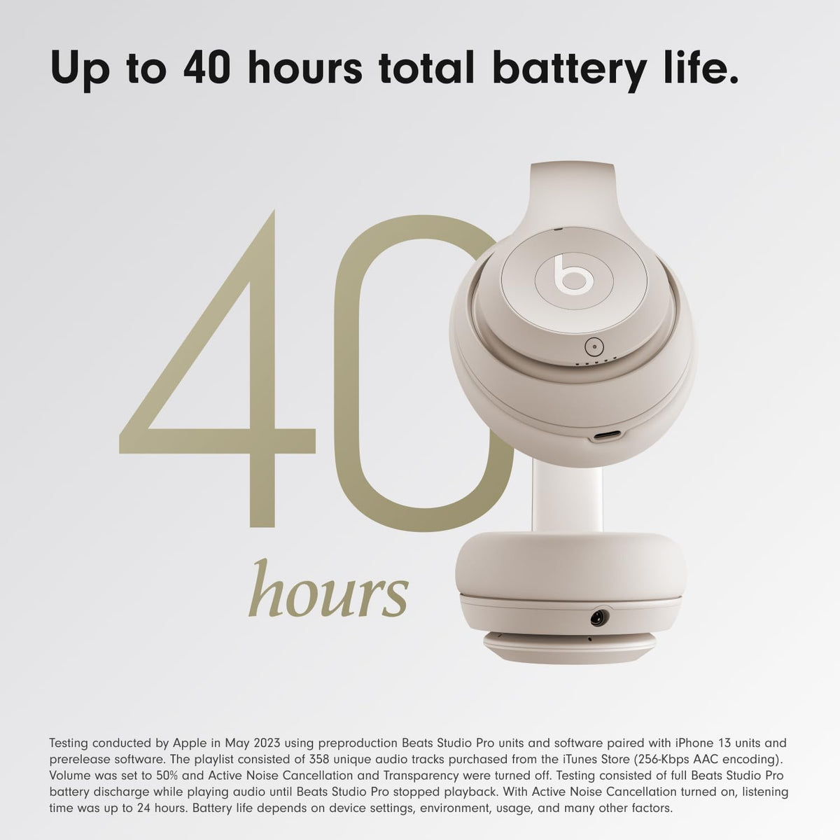 Beats Studio Pro with AppleCare+ for Headphones (2 Years) - Sand Gray