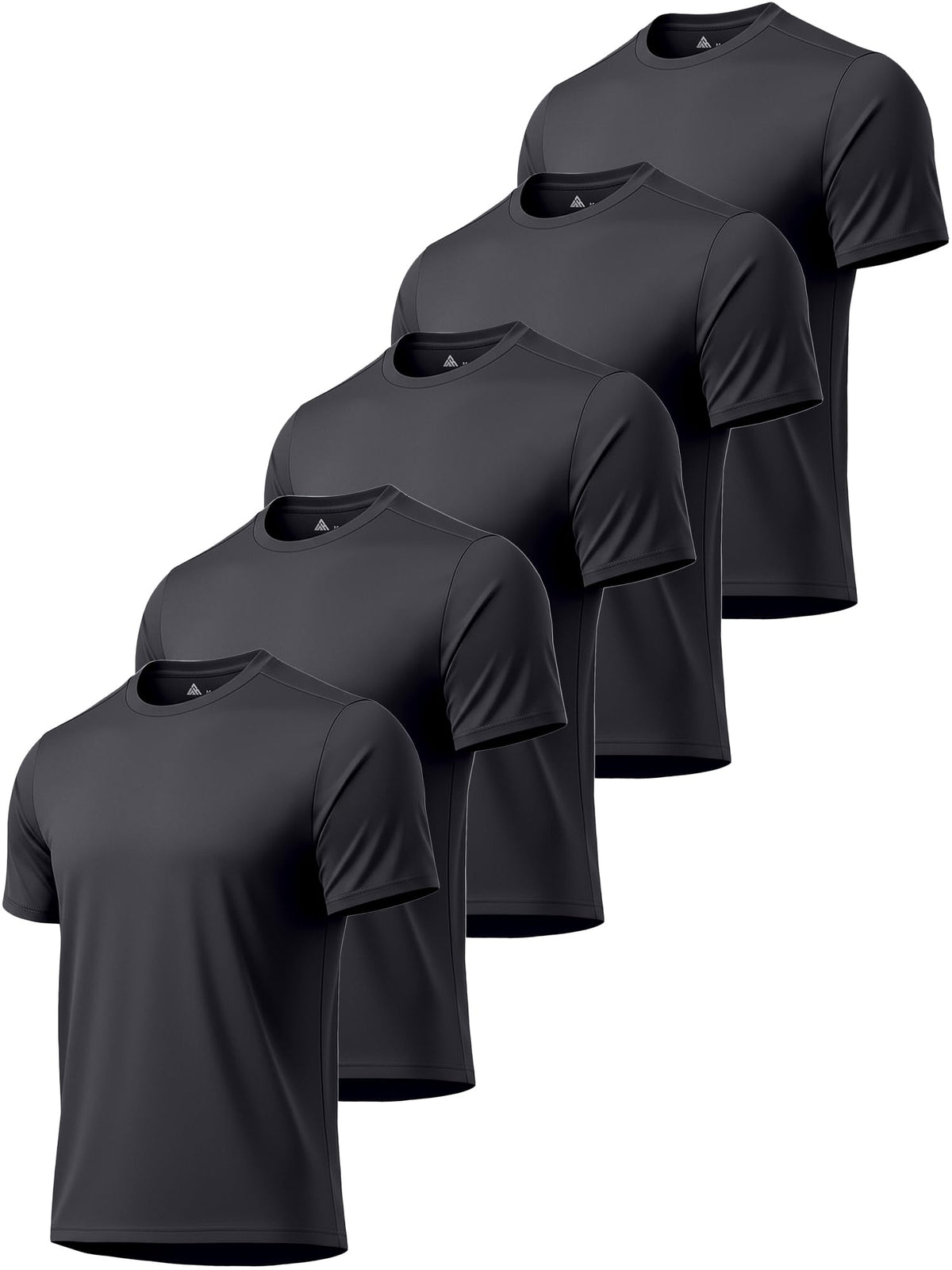 5 Pack T Shirts for Men UPF 50+ UV Sun Protection Shirts Fast Dry Rash Guard Workout Running Swimming Shirt