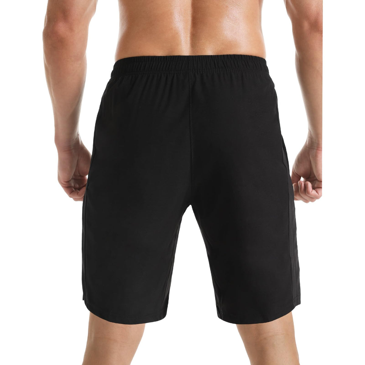 Men's 7" Athletic Running Shorts Lightweight Quick Dry Gym Workout Shorts with Zipper Pockets