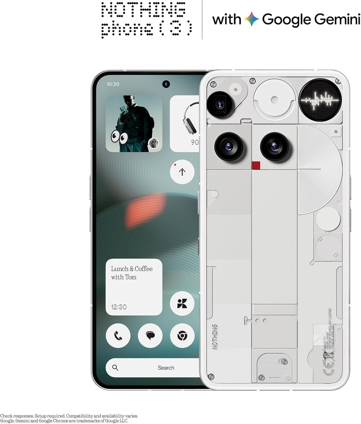Nothing Phone (3) Cell Phone, 5G Unlocked Phones 512GB, Android 15, Snapdragon 8s Gen4, AI Mobile Phones with Four 50MP Cameras & AMOLED Display, 5150mAh, Glyph Interface, Smartphone Black