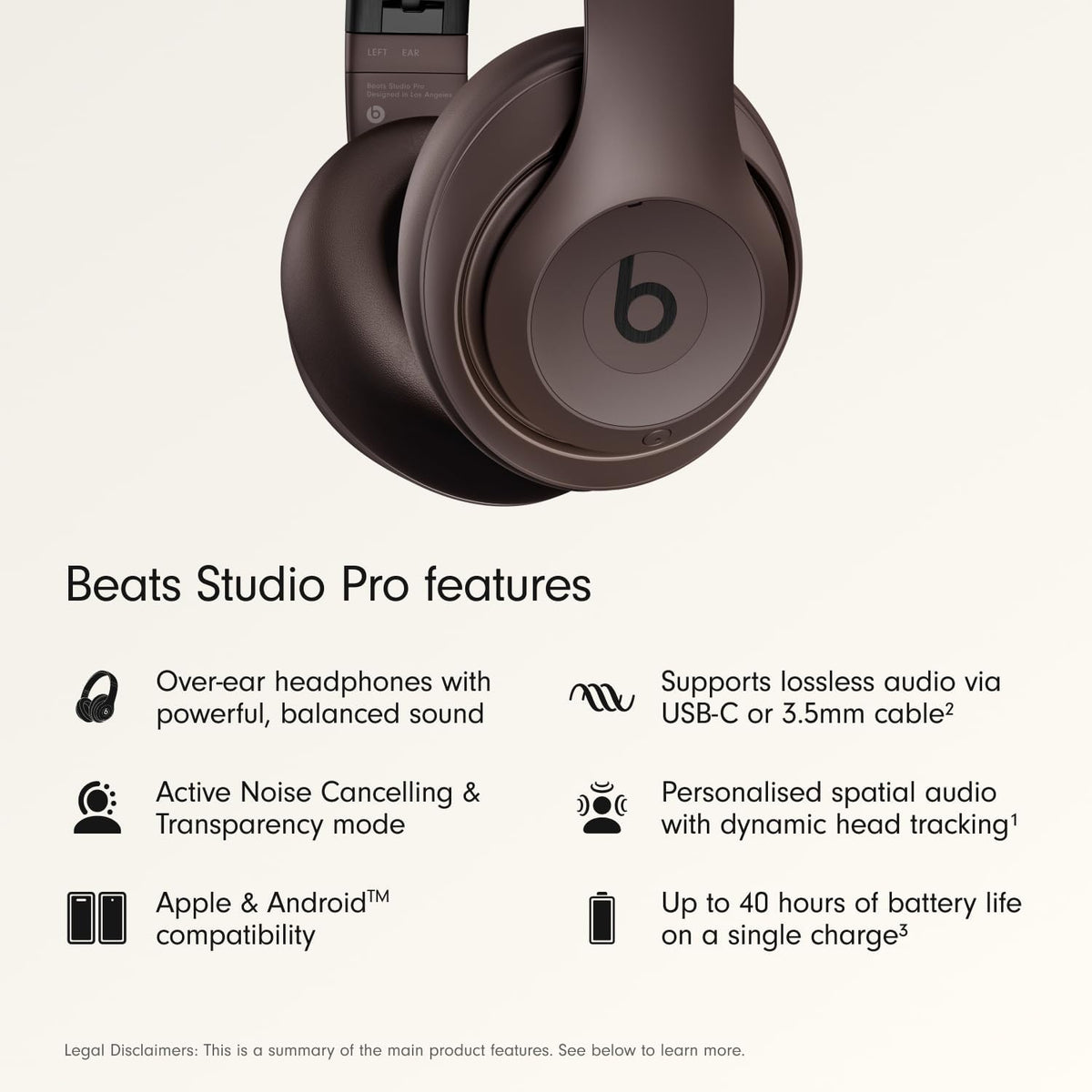 Beats Studio Pro with AppleCare+ for Headphones (2 Years) - Sand Gray