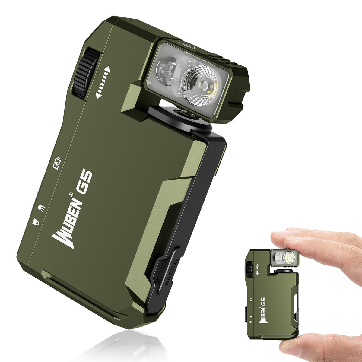 WUBEN G5 Rechargeable EDC Flashlight, Mini Flat Bright Pocket Flashlight