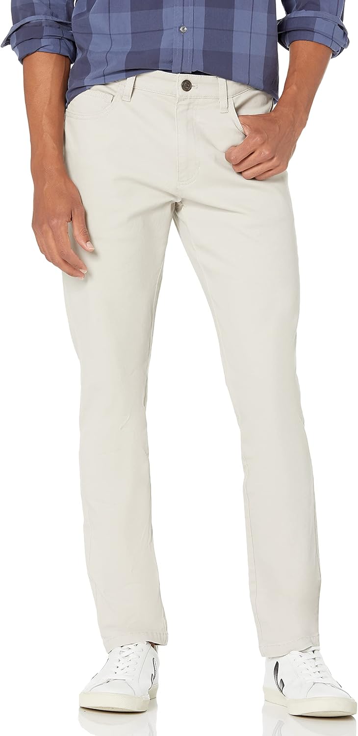 Amazon Essentials Men's Skinny Fit 5-Pocket Comfort Stretch Chino Pants