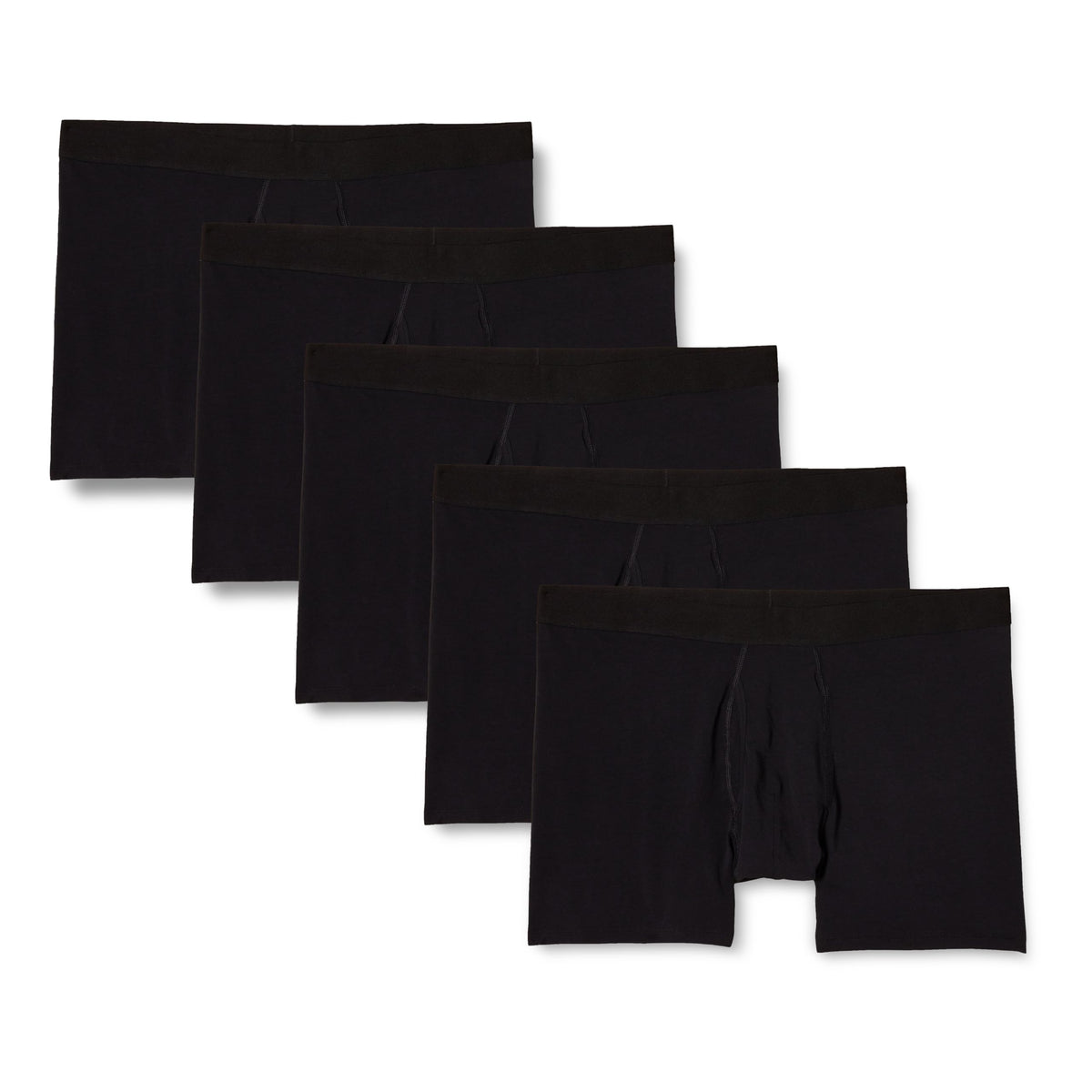 Amazon Essentials Men's Cotton Jersey Boxer Briefs Underwear, Pack of 5