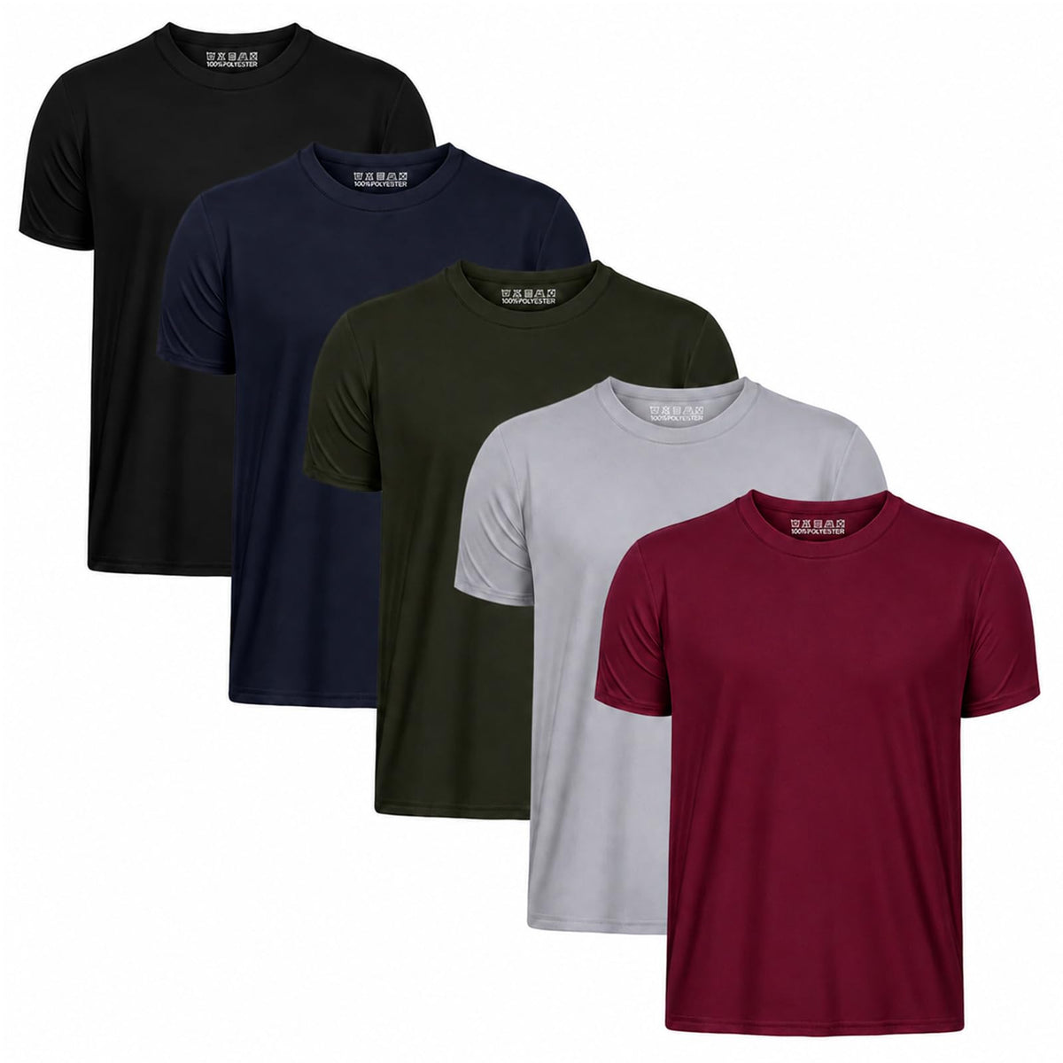 5 Pack Athletic Mens T Shirts Mesh Quick Dry Short Sleeve Tee Shirts Mens