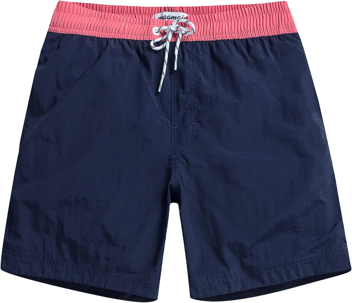 maamgic Mens Swim Trunks Quick Dry Mesh Linner with Pockets 7" Beach Shorts