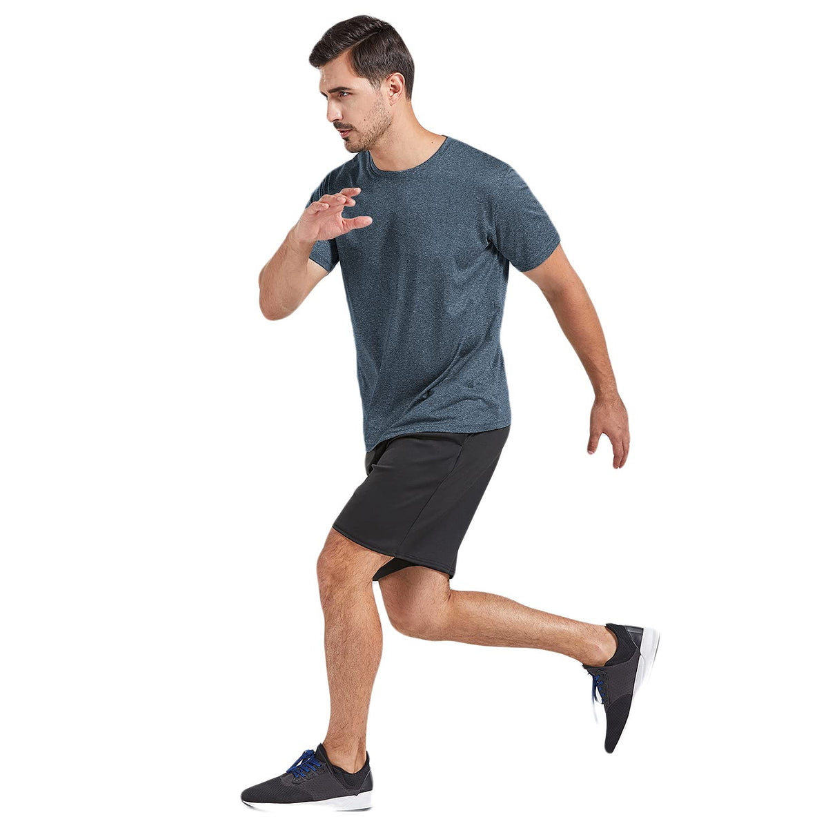 5 Pack Men's Dry Fit T Shirts Athletic Running Gym Workout Short Sleeve Tee Shirts for Men
