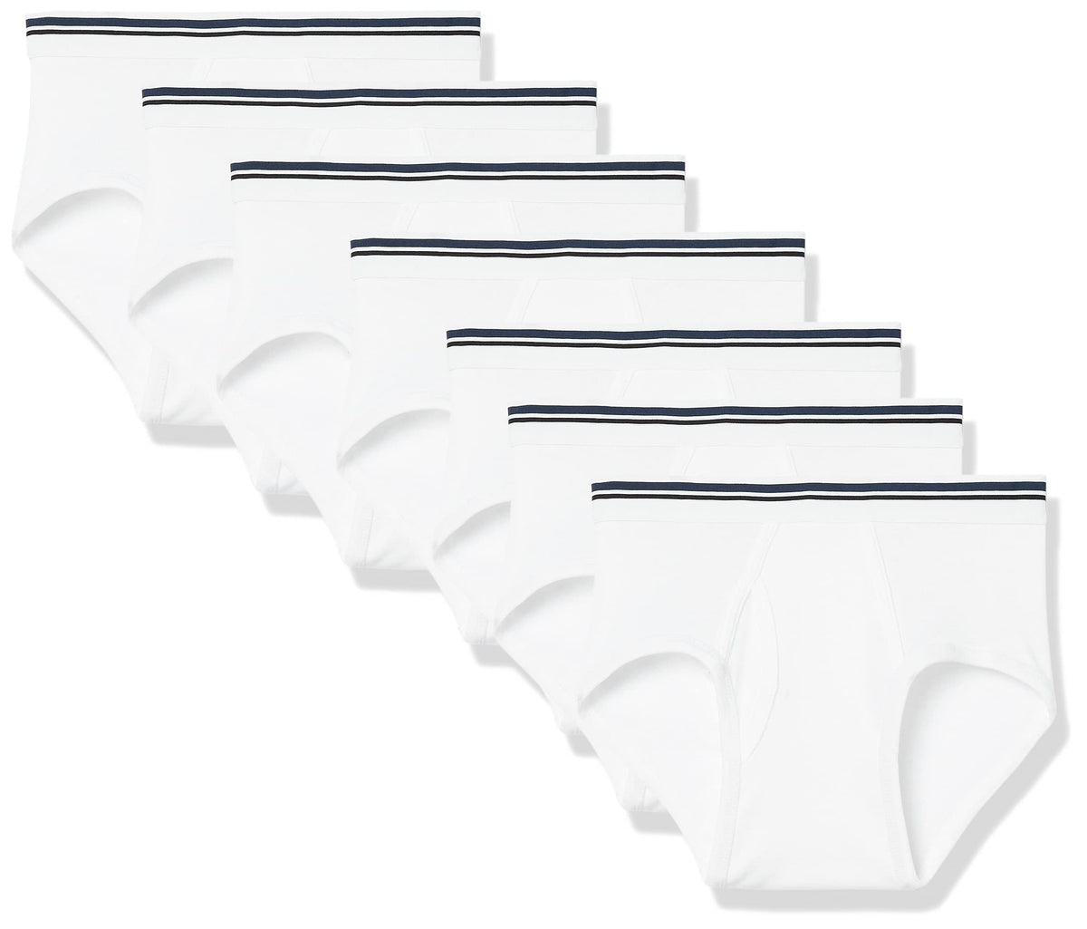 Amazon Essentials Men's Breathable Ribbed Knit Briefs with Elasticized Waistband, Multipacks