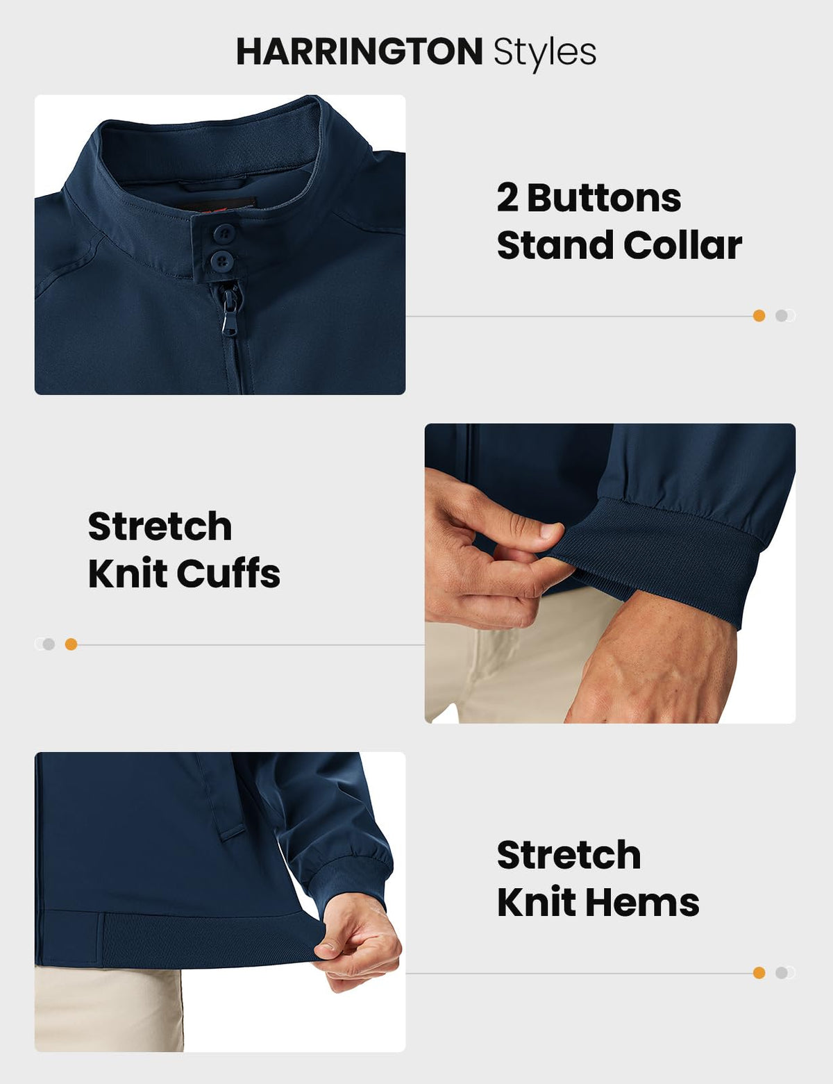 TBMPOY Men's Lightweight Jackets Casual Windbreaker Light Golf Fall