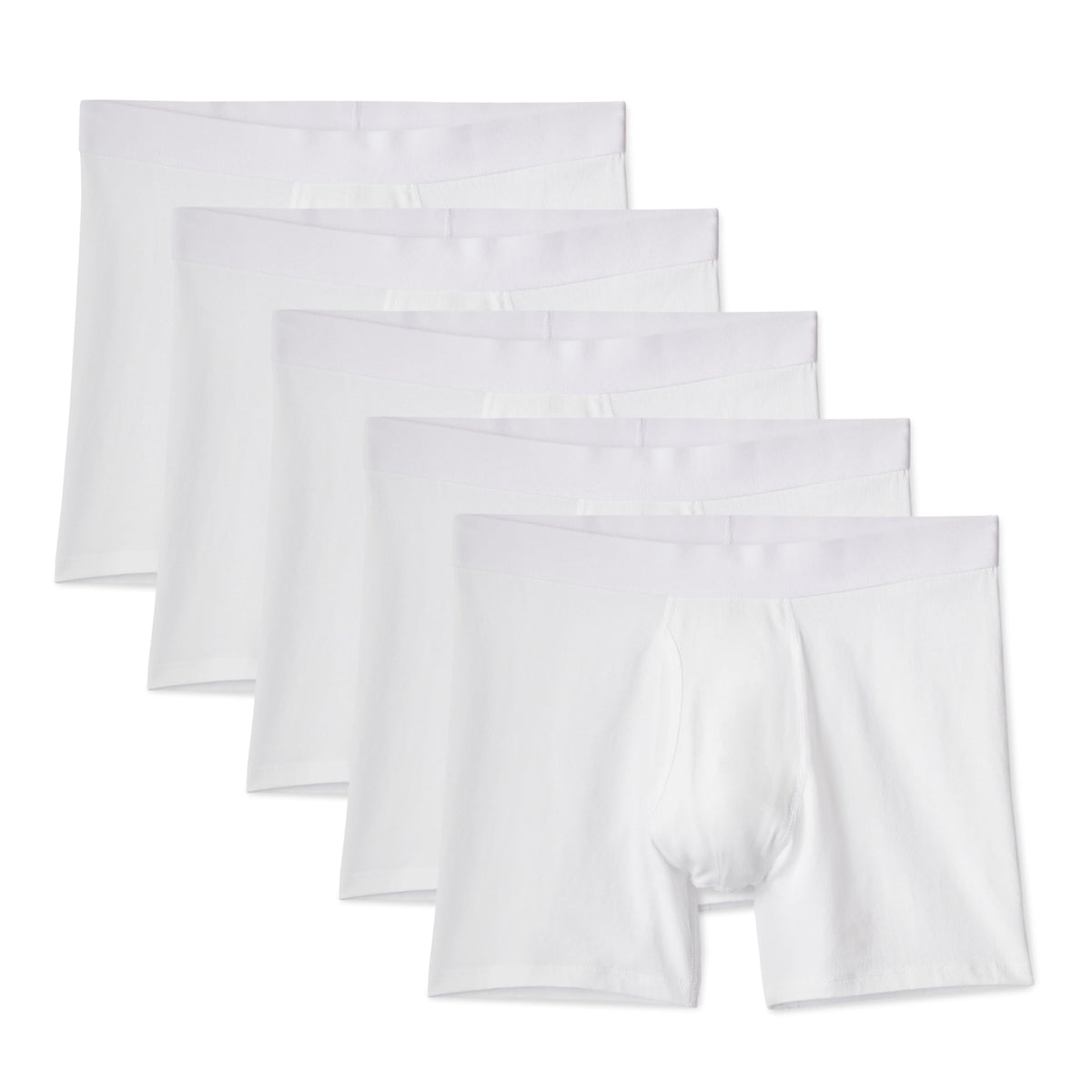 Amazon Essentials Men's Cotton Jersey Boxer Briefs Underwear, Pack of 5