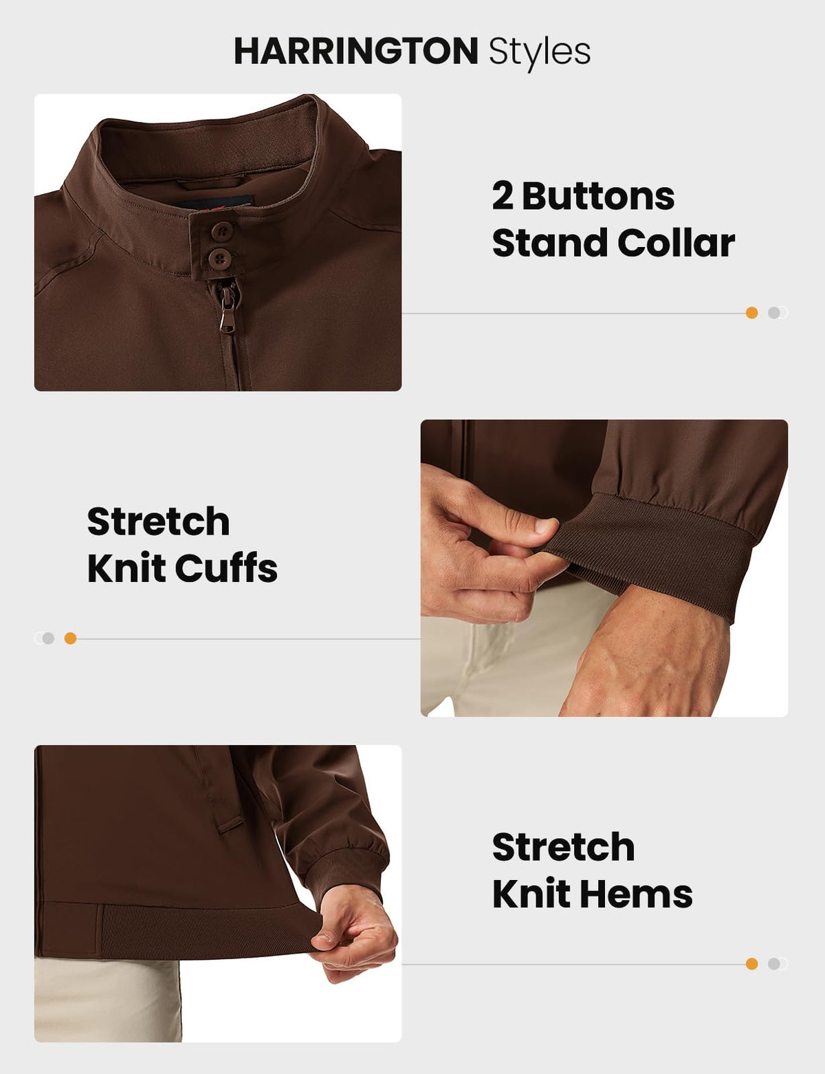 TBMPOY Men's Lightweight Jackets Casual Windbreaker Light Golf Fall