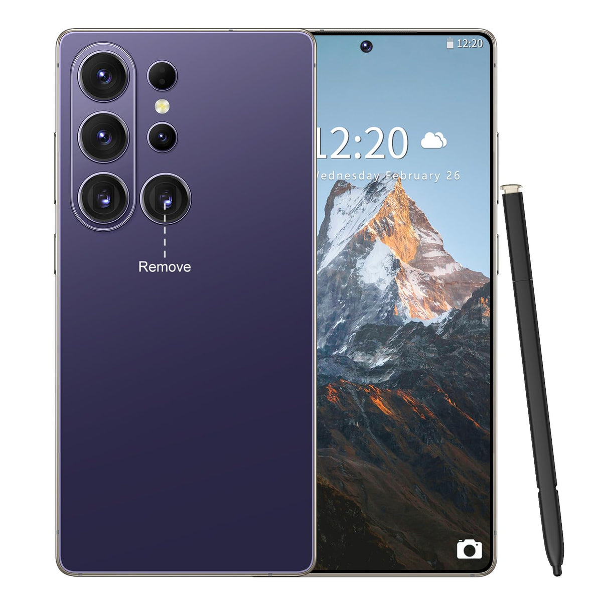 26 Ultra Unlocked Phone 16+1TB,Built in Pen The Phone,Battery 7000mAh 7.0" HD Screen,Android 15 Smartphone,Face ID/5G/Fingerprint Lock/Dual SIM/GPS (Rose Gold)