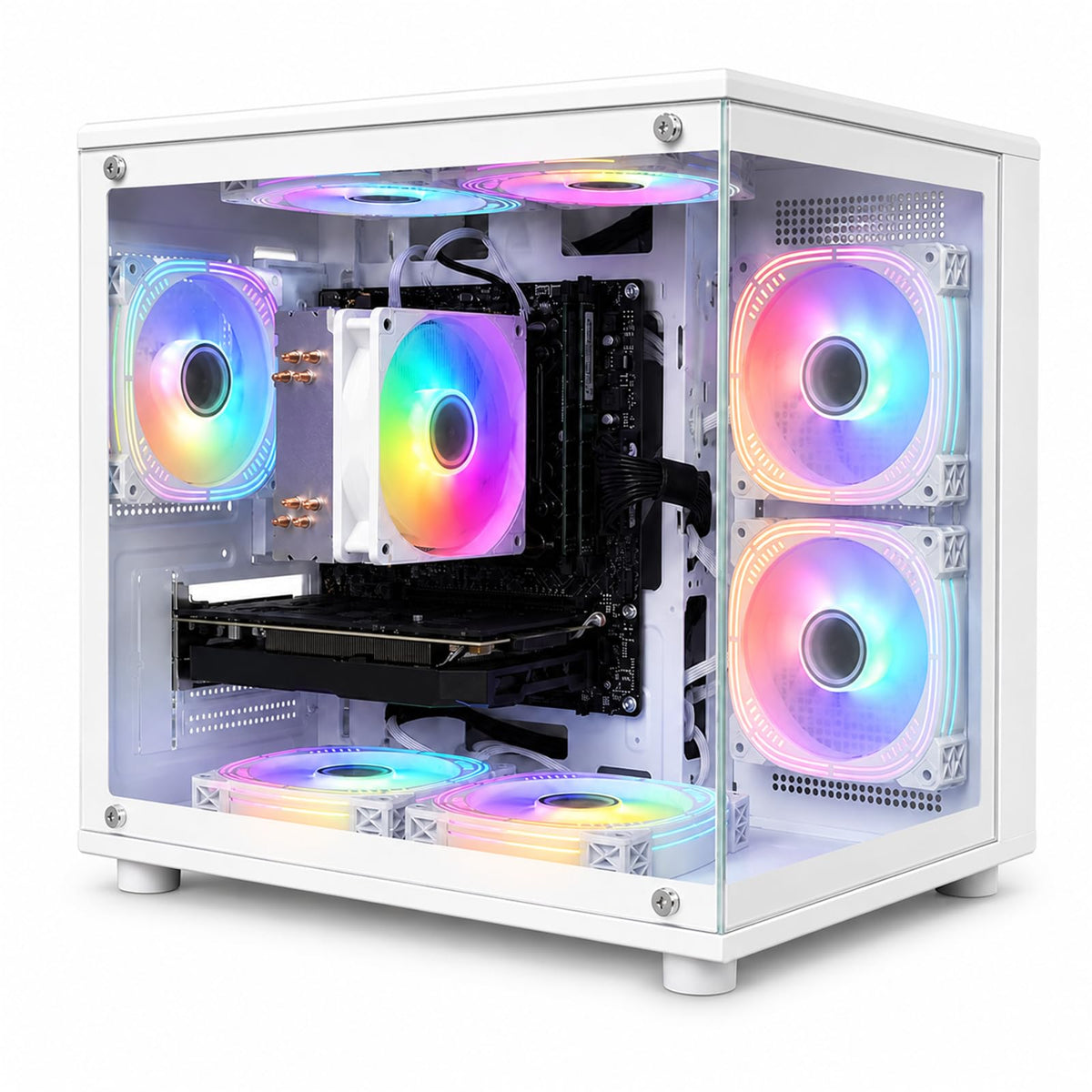 Desktop PC, i7-7700, RX 580 8GB, 16GB RAM, 256GB SSD, WiFi 6, Black