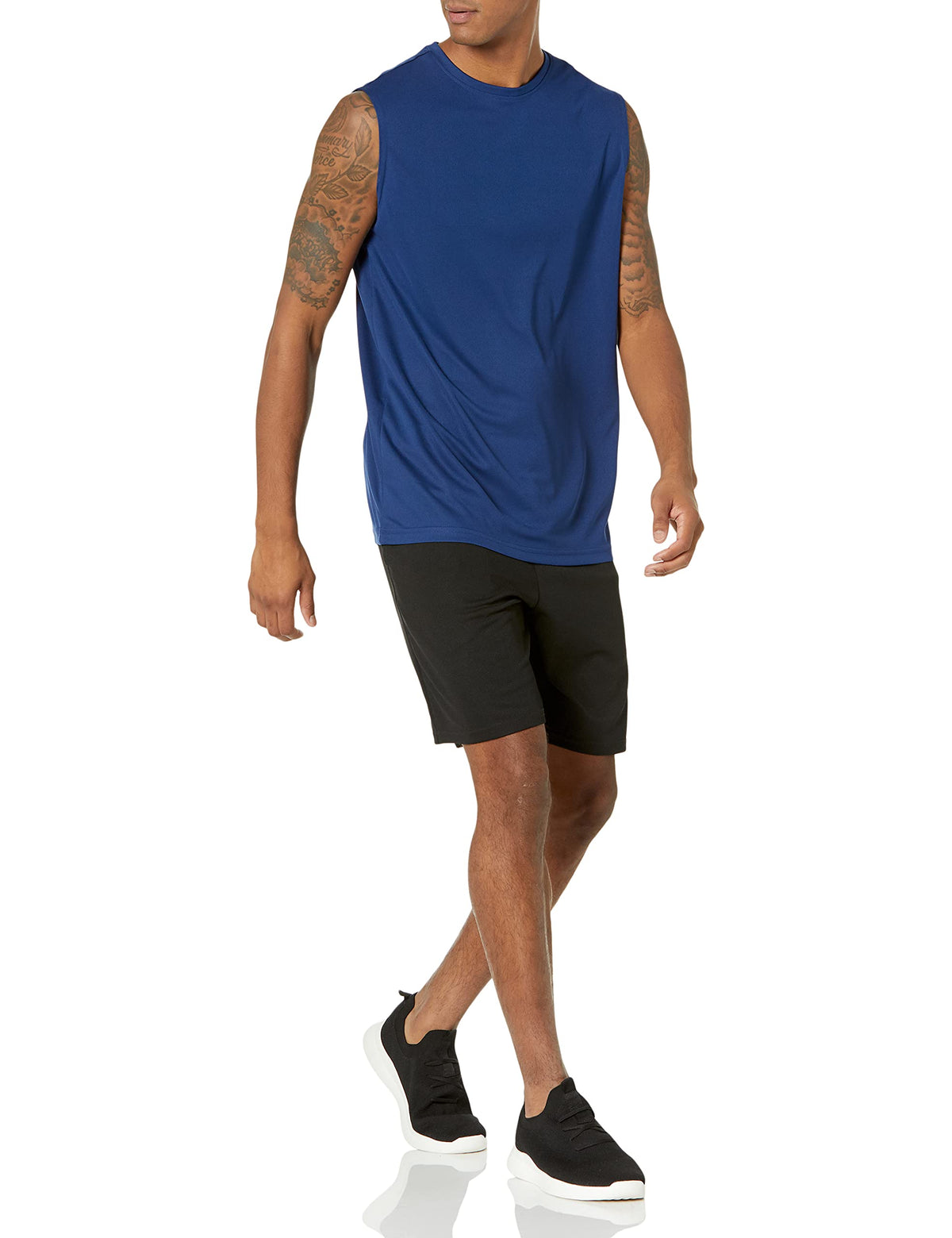 Amazon Essentials Men's Active Performance Tech Muscle Sleeveless Top, Breathable Moisture Wicking Workout Shirt