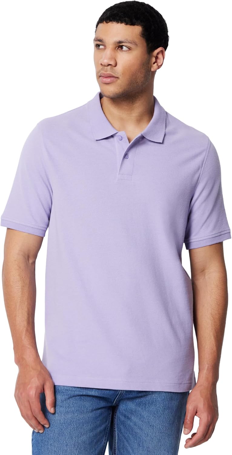 Amazon Essentials Men's Regular-Fit Cotton Pique Polo Shirt