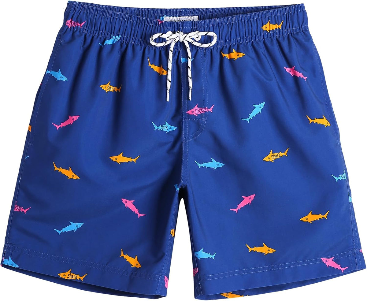 maamgic Mens Swim Trunks Quick Dry Mesh Linner with Pockets 7" Beach Shorts
