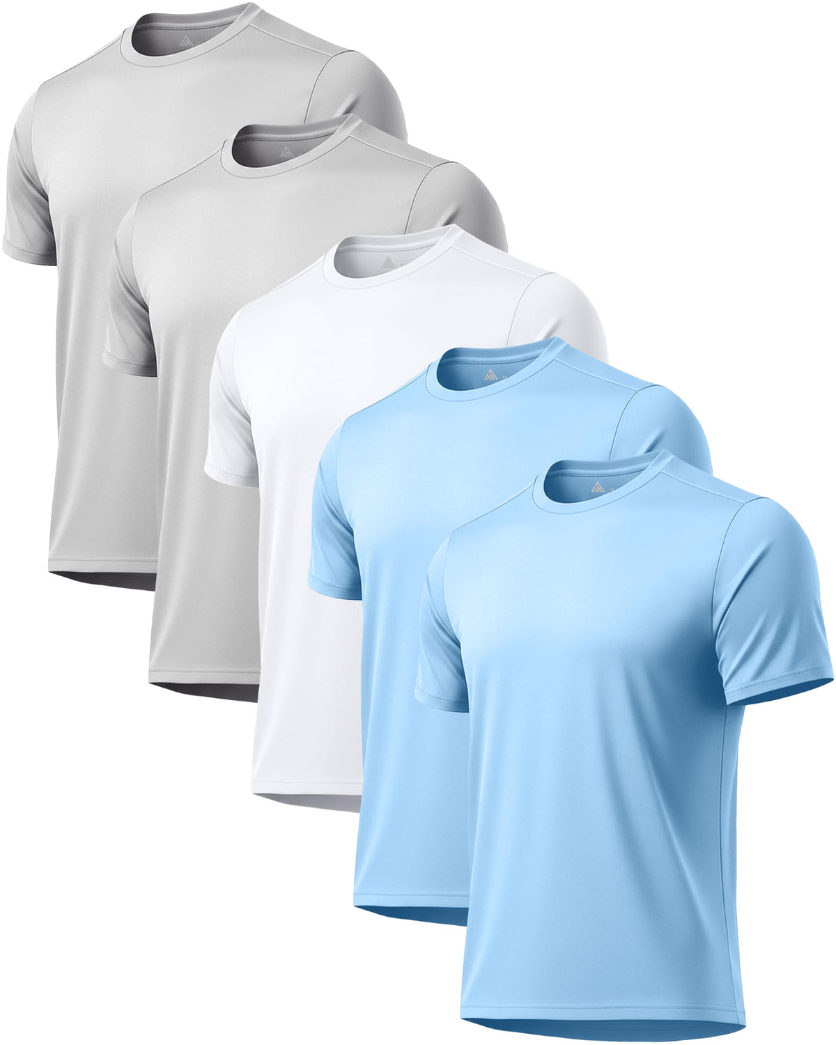 5 Pack T Shirts for Men UPF 50+ UV Sun Protection Shirts Fast Dry Rash Guard Workout Running Swimming Shirt
