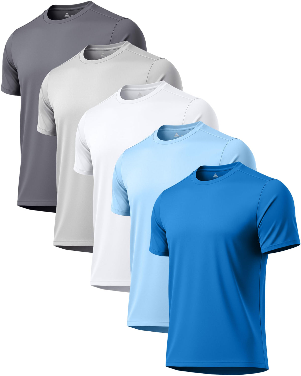 5 Pack T Shirts for Men UPF 50+ UV Sun Protection Shirts Fast Dry Rash Guard Workout Running Swimming Shirt