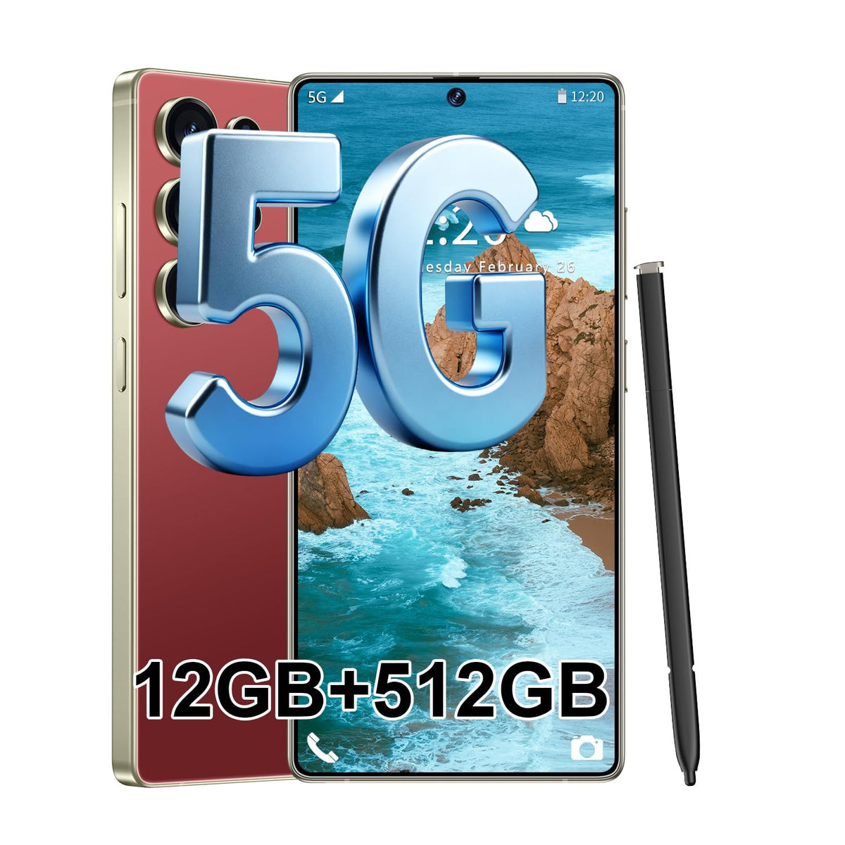 S25 Ultra 5G Unlocked Smartphone,12GB+512GB Fully Cell Phone for Android 14, 6.99" Unlocked Cell Phone, 7000mAh, 68MP+108MP Dual Camera/Dual SIM/Fingerprint Lock/Face (Grey)