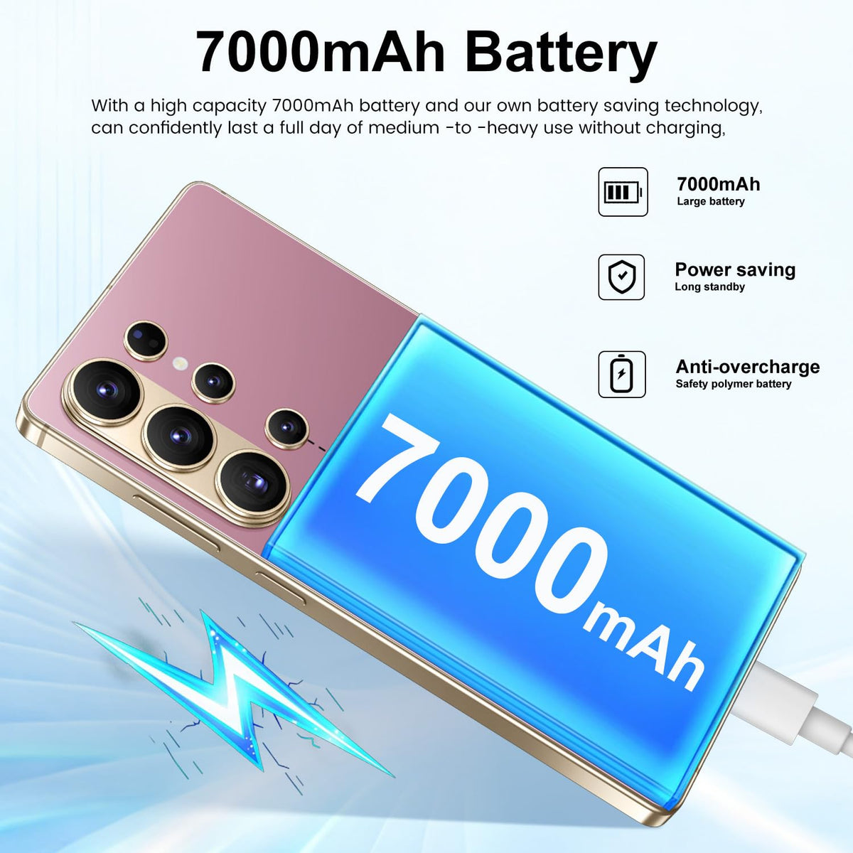I26Ultra Unlocked Smartphone,6.99" HD+ Display,Built in Pen,16+1024GB Unlocked Phone,Snapdragon 8 Gen4,7000mAh Dual Speakers 5G/Face ID/Fingerprint Lock/Dual SIM/GPS (Black)