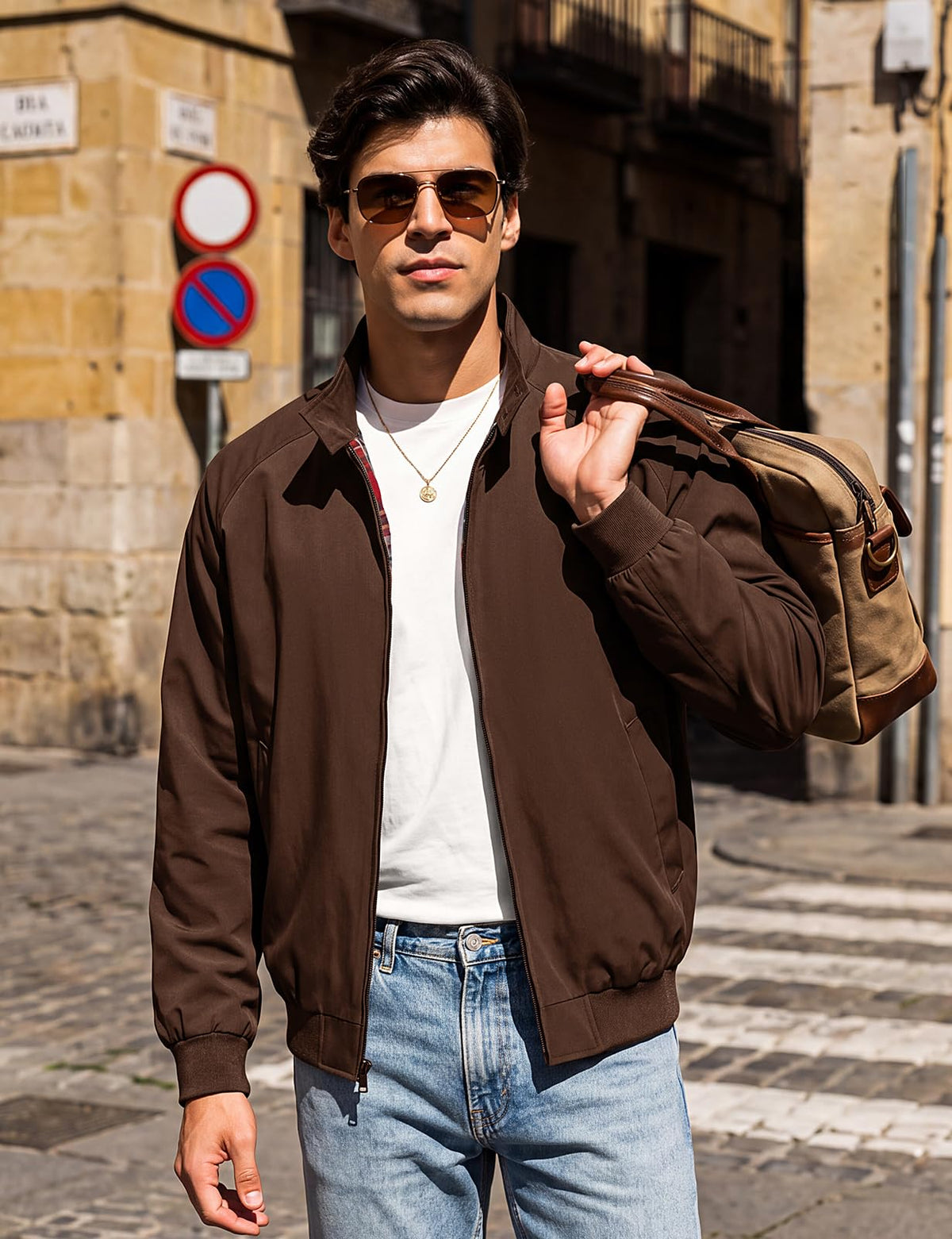 TBMPOY Men's Lightweight Jackets Casual Windbreaker Light Golf Fall