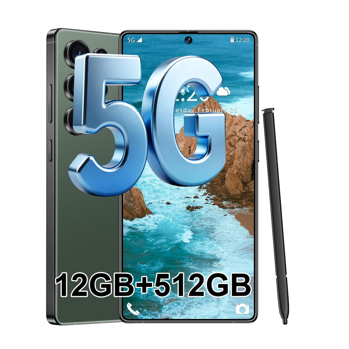 S25 Ultra 5G Unlocked Smartphone,12GB+512GB Fully Cell Phone for Android 14, 6.99" Unlocked Cell Phone, 7000mAh, 68MP+108MP Dual Camera/Dual SIM/Fingerprint Lock/Face (Grey)
