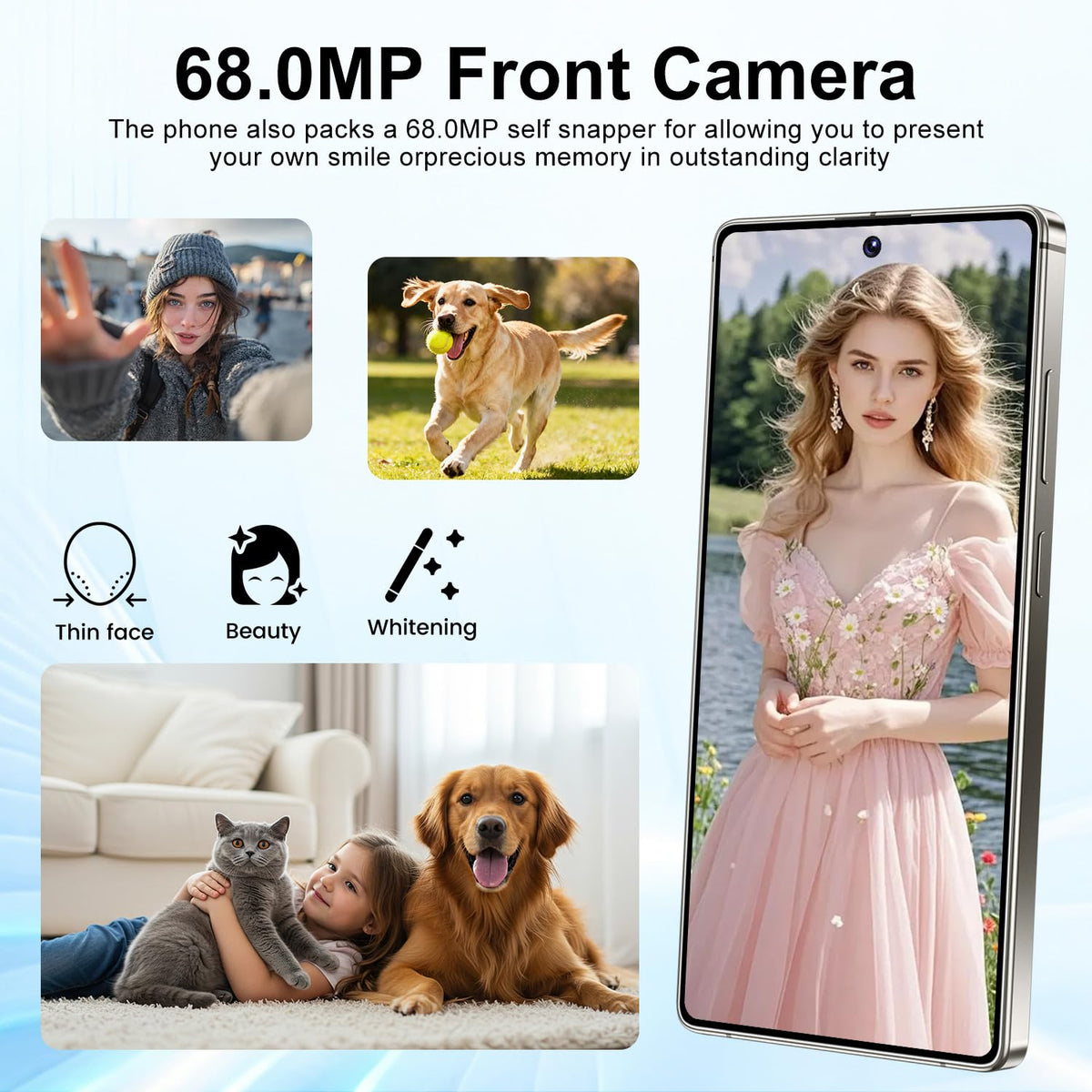 I26Ultra Unlocked Smartphone,6.99" HD+ Display,Built in Pen,16+1024GB Unlocked Phone,Snapdragon 8 Gen4,7000mAh Dual Speakers 5G/Face ID/Fingerprint Lock/Dual SIM/GPS (Black)