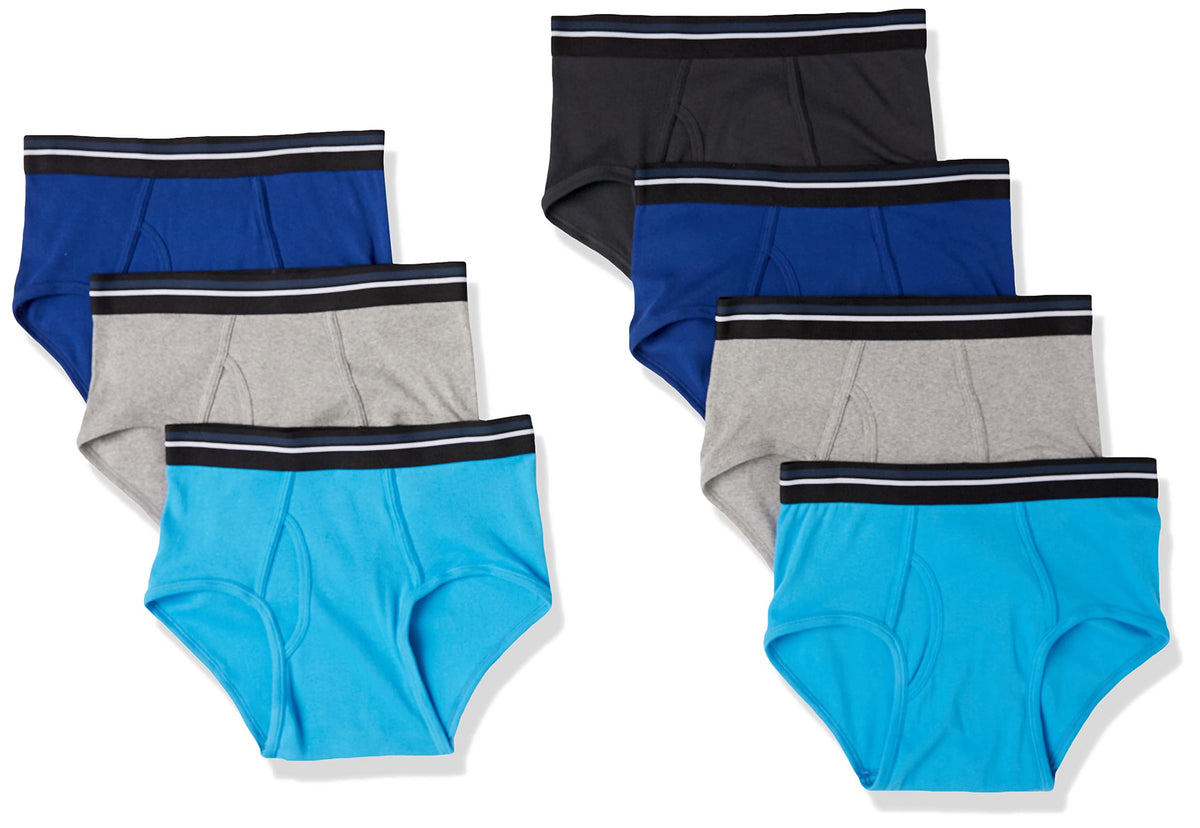 Amazon Essentials Men's Breathable Ribbed Knit Briefs with Elasticized Waistband, Multipacks