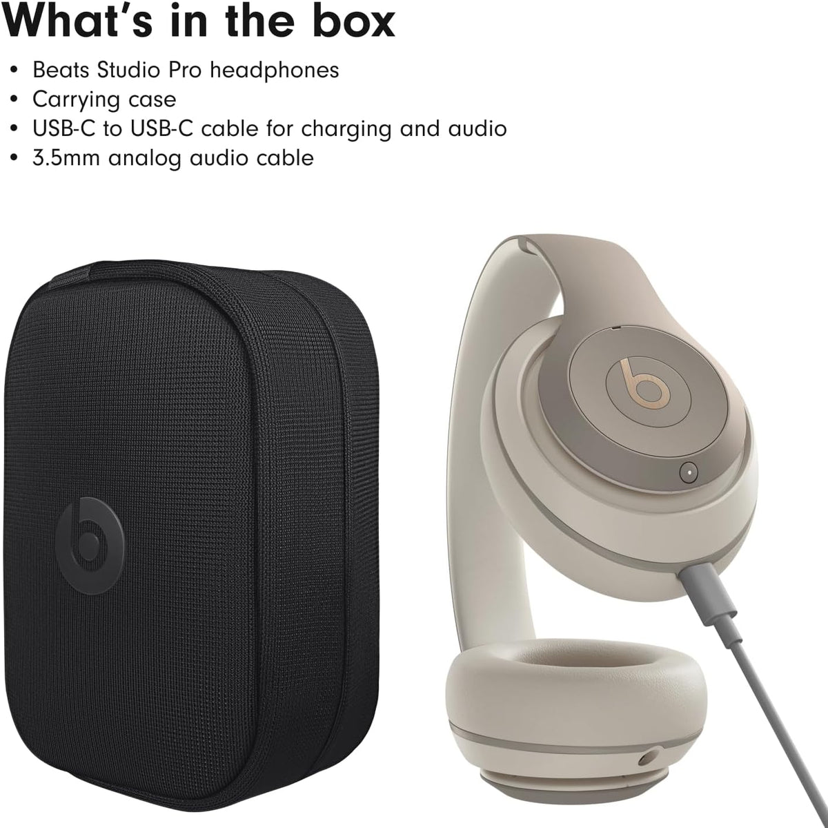 Beats Studio Pro with AppleCare+ for Headphones (2 Years) - Sand Gray