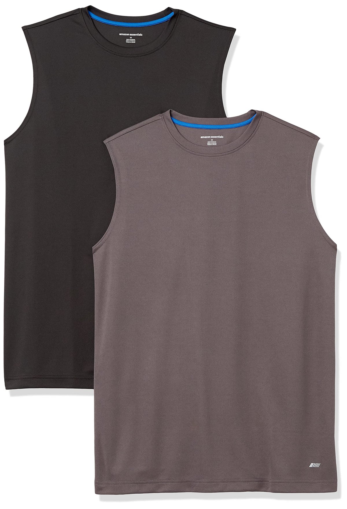 Amazon Essentials Men's Active Performance Tech Muscle Sleeveless Top, Breathable Moisture Wicking Workout Shirt