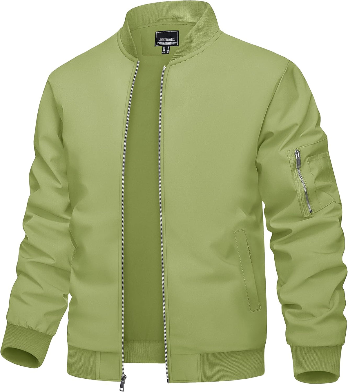 TACVASEN Men's Bomber Jacket Lightweight Casual Spring Fall Windbreaker Zip Up Coat with Pocket