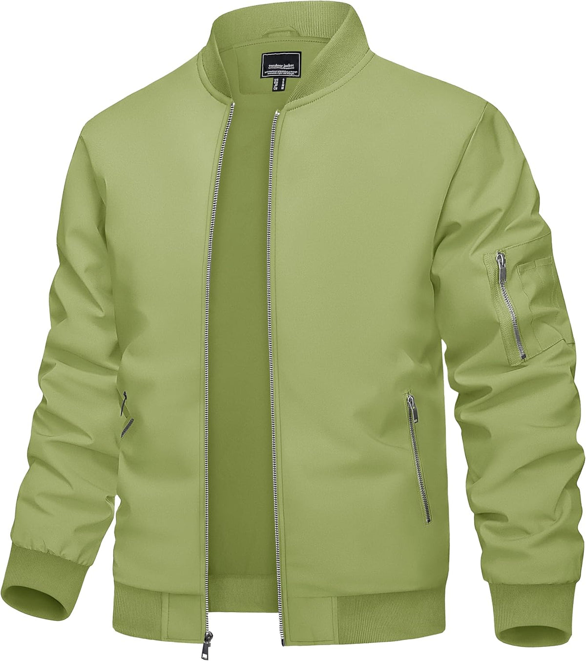 TACVASEN Men's Bomber Jacket Lightweight Casual Spring Fall Windbreaker Zip Up Coat with Pocket