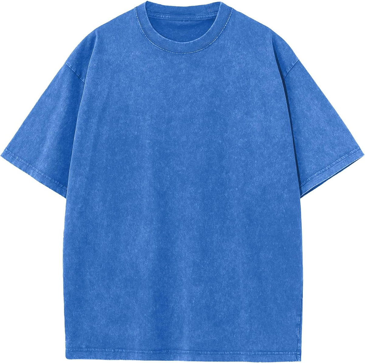 Men's Cotton T-Shirts Oversized Unisex Short Sleeves Casual Loose Wash Solid Basic Tee Tops