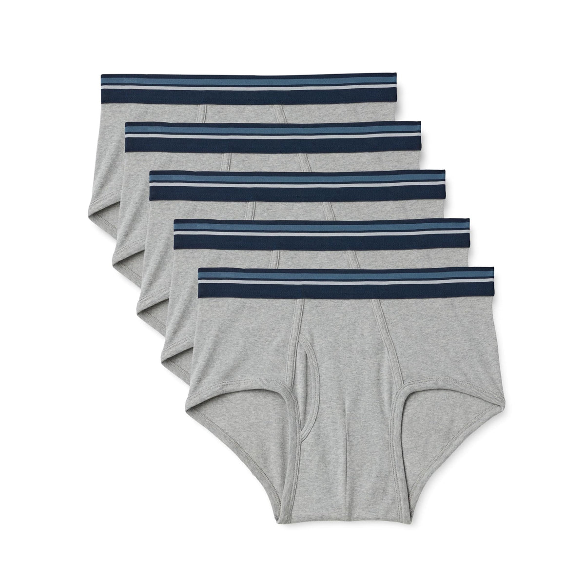 Amazon Essentials Men's Breathable Ribbed Knit Briefs with Elasticized Waistband, Multipacks