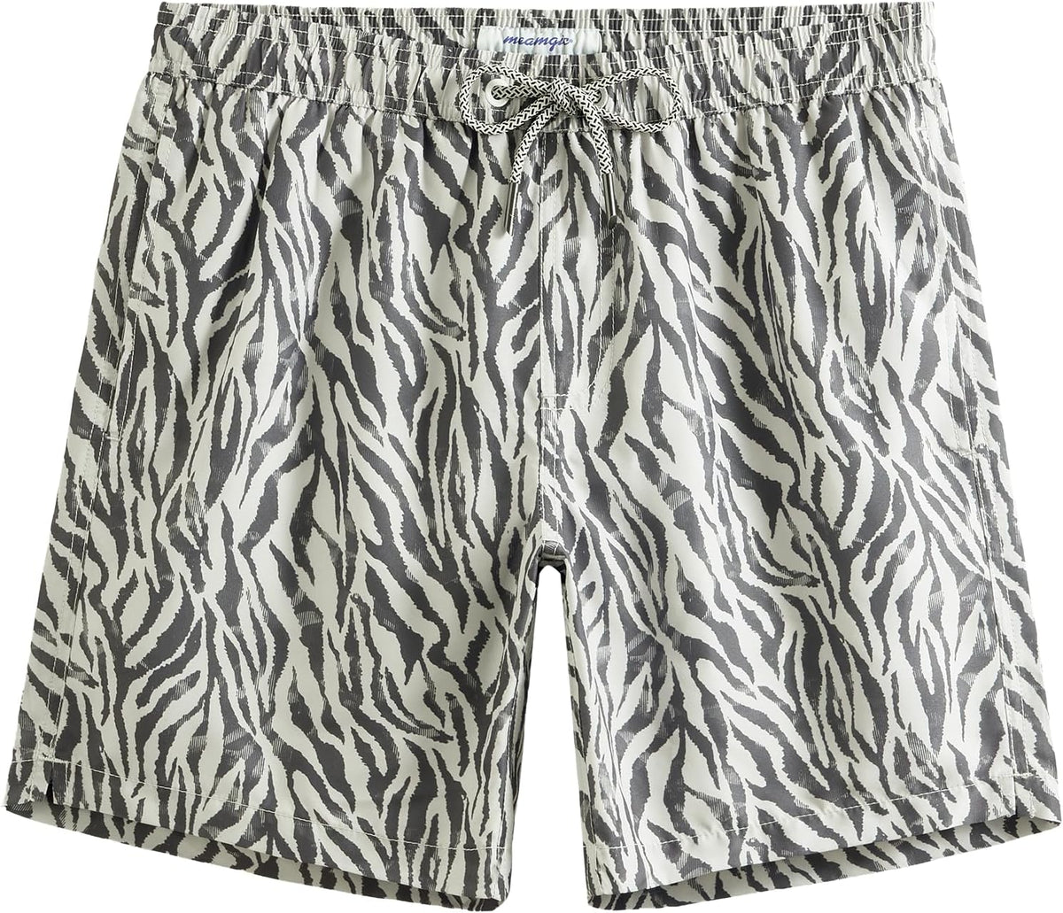 maamgic Mens Swim Trunks Quick Dry Mesh Linner with Pockets 7" Beach Shorts
