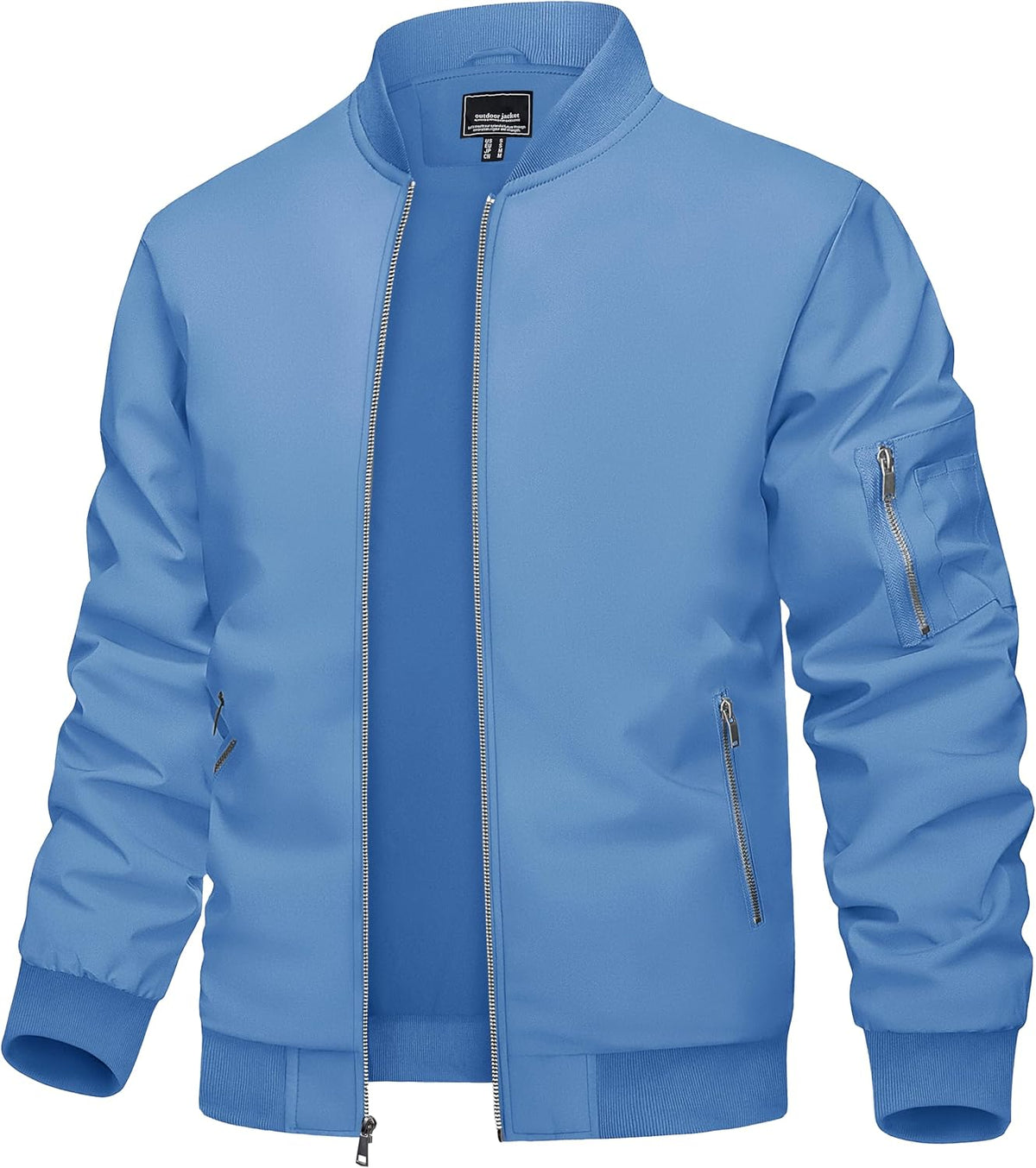 TACVASEN Men's Bomber Jacket Lightweight Casual Spring Fall Windbreaker Zip Up Coat with Pocket