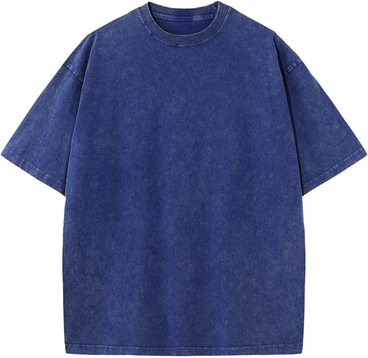 Men's Cotton T-Shirts Oversized Unisex Short Sleeves Casual Loose Wash Solid Basic Tee Tops