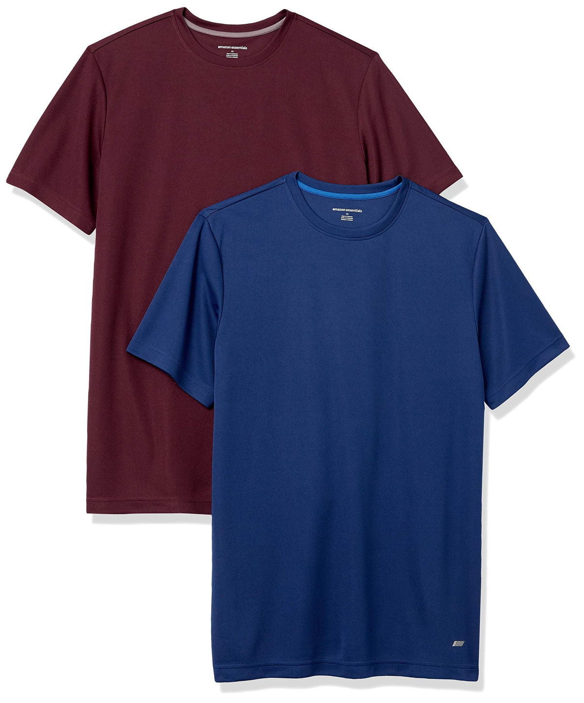 Amazon Essentials Men's Moisture Wicking Breathable Performance Tech Workout T-Shirts, Pack of 2