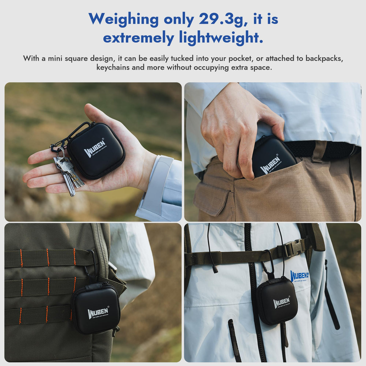 WUBEN G5 Rechargeable EDC Flashlight, Mini Flat Bright Pocket Flashlight