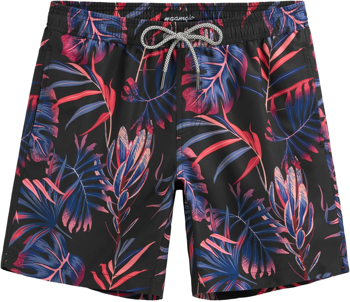 maamgic Mens Swim Trunks Quick Dry Mesh Linner with Pockets 7" Beach Shorts