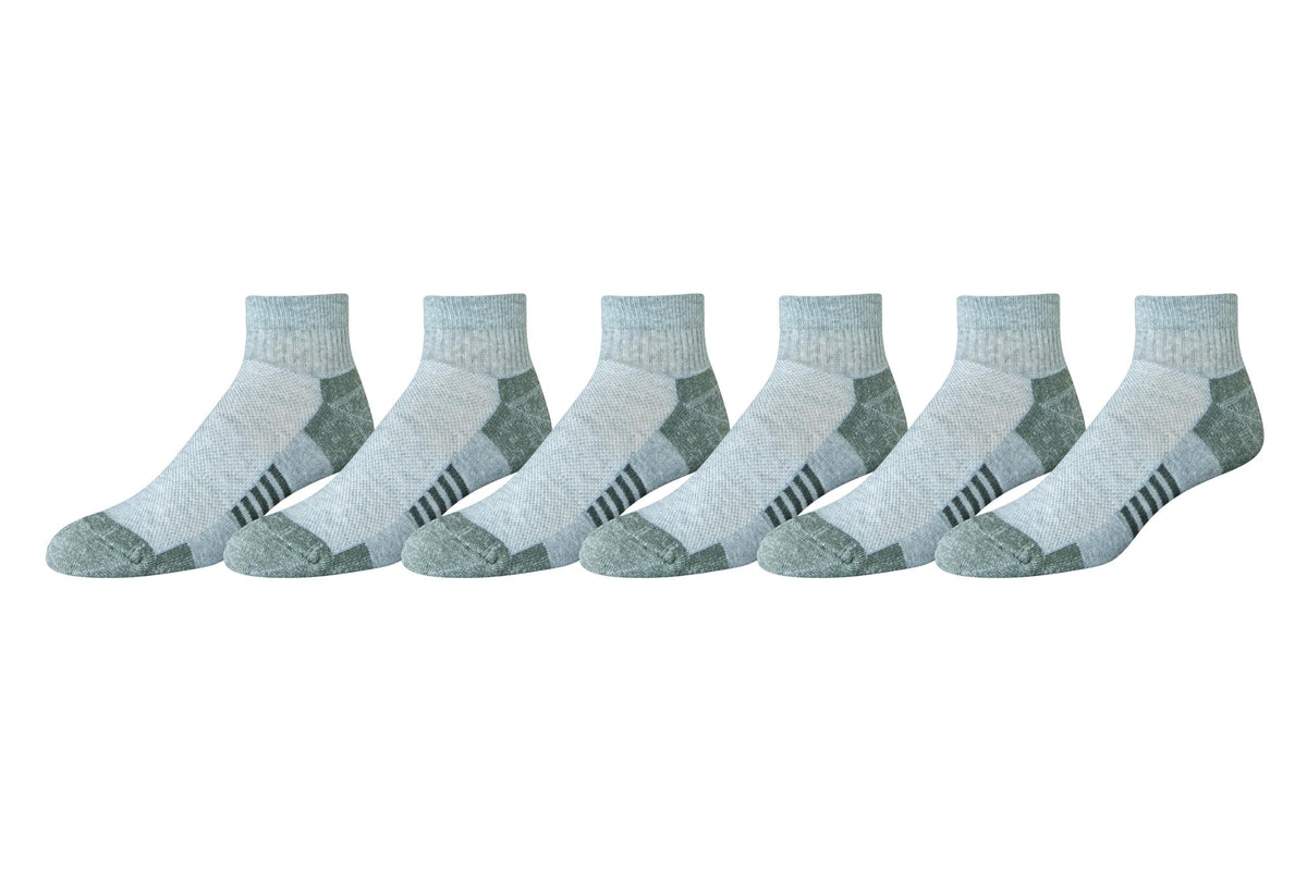 Amazon Essentials Men's Athletic Quarter Ankle Socks with Cushioned Arch Support, 6 Pairs