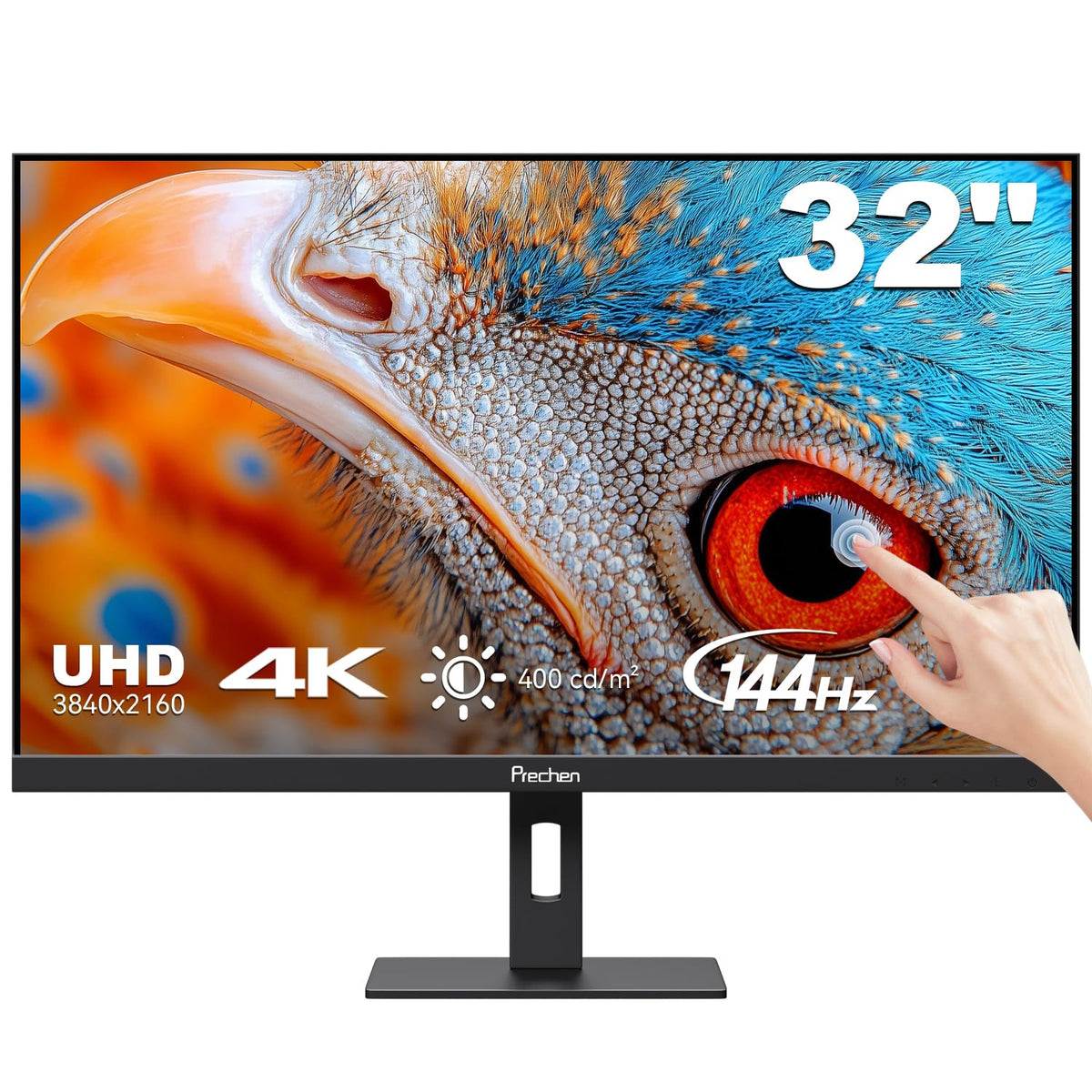 Prechen 23.8 Inch Dual Stacked Touchscreen Monitor, FHD IPS, 75Hz 65W USB-C Charging Computer Monitors 10 Point Touch, 99% sRGB, VESA USB-C/HDMI, Dual Touch Monitor for Laptop, Mac, Windows