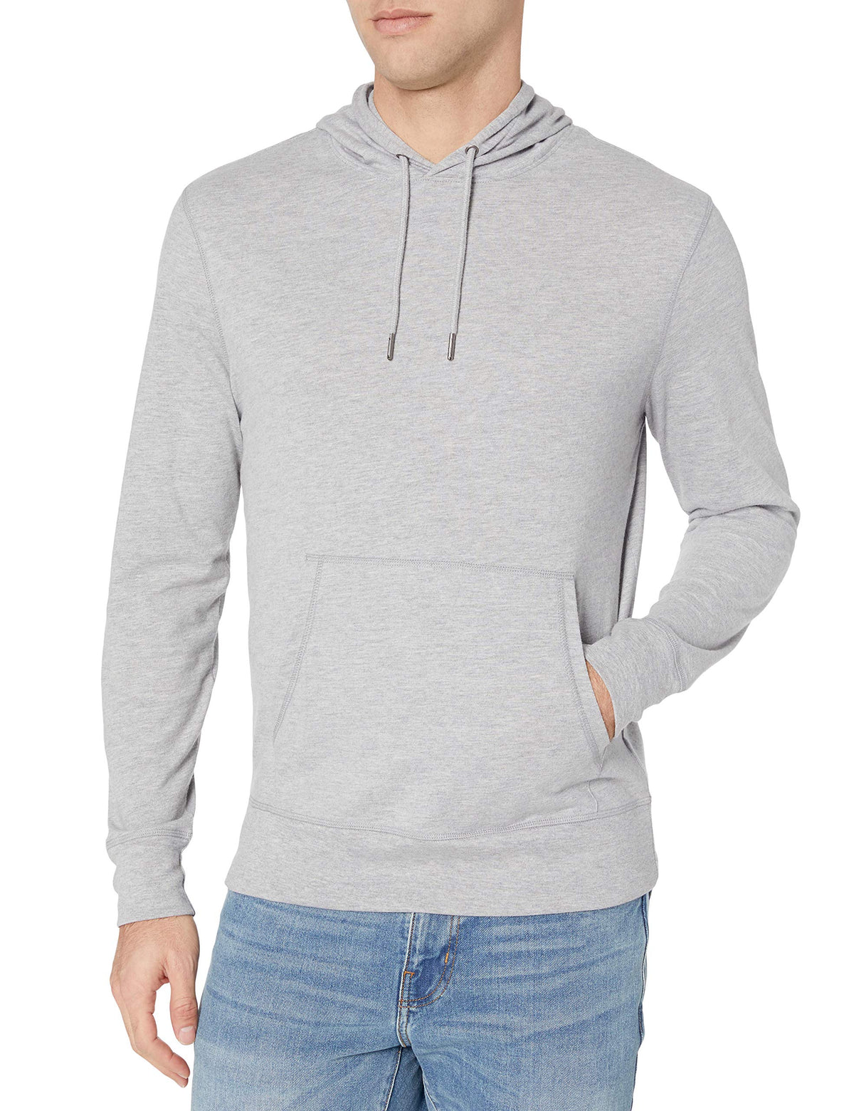 Amazon Essentials Men's Lightweight Jersey Pullover Hoodie, Soft