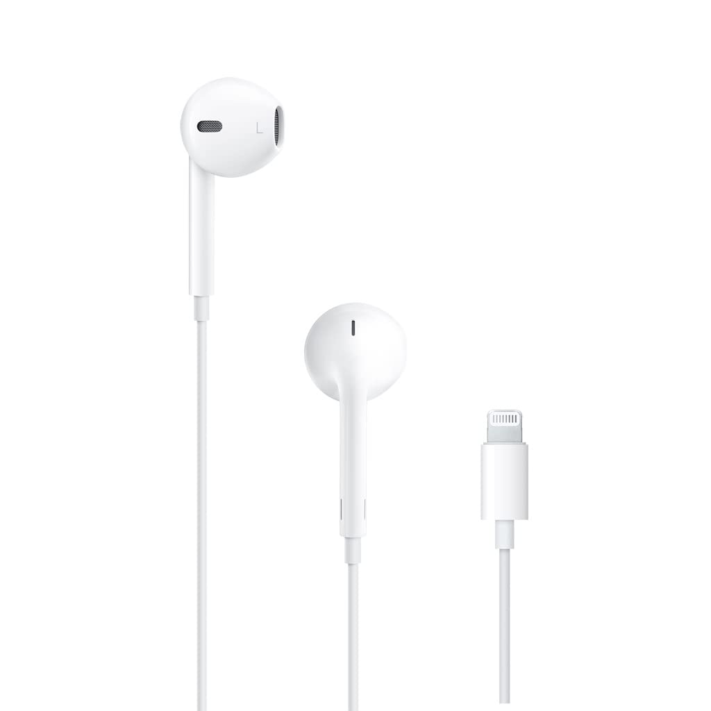 Apple EarPods Headphones with 3.5mm Plug, Wired Ear Buds with Built-in Remote to Control Music, Phone Calls, and Volume