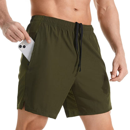 Men's 7" Athletic Running Shorts Lightweight Quick Dry Gym Workout Shorts with Zipper Pockets