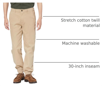 Amazon Essentials Men's Straight-Fit Chino Jogger Pants with Elastic Waist and Pockets