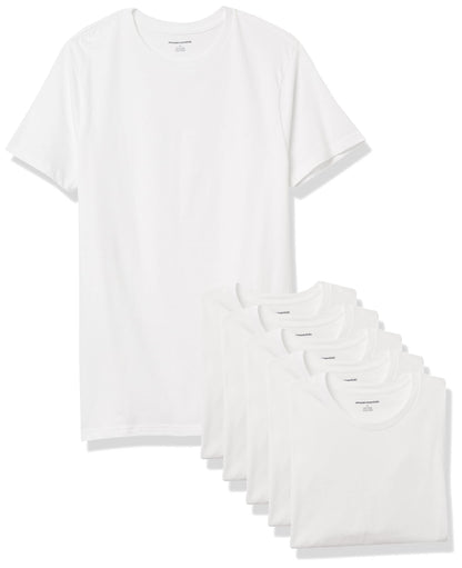 Amazon Essentials Men's Slim Fit Crewneck Undershirts, Pack of 6